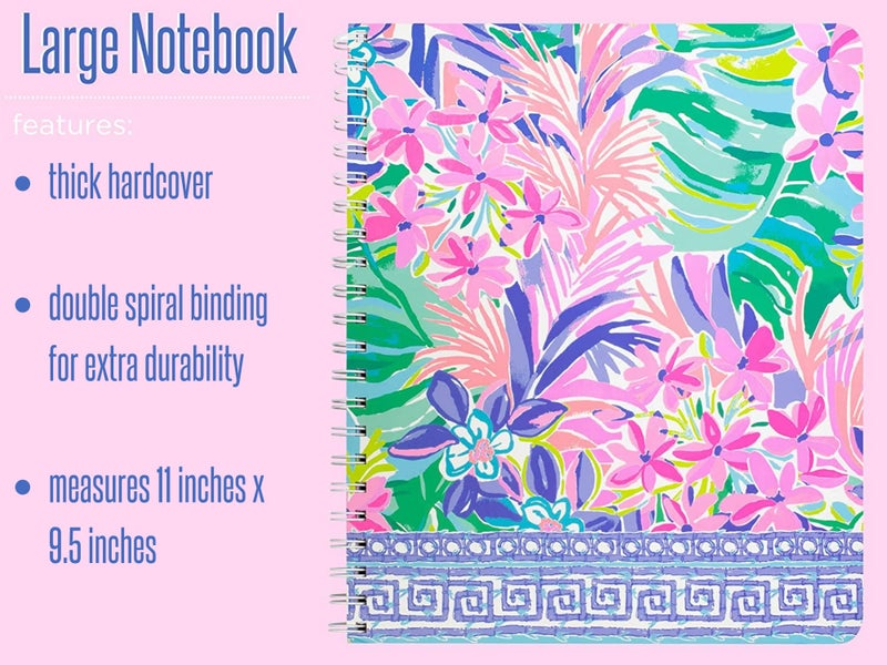 Lilly Pulitzer Large Hardcover Spiral Notebook, 11" x 9.5" with 160 College Ruled Pages, It Was All A Dream - Image 3